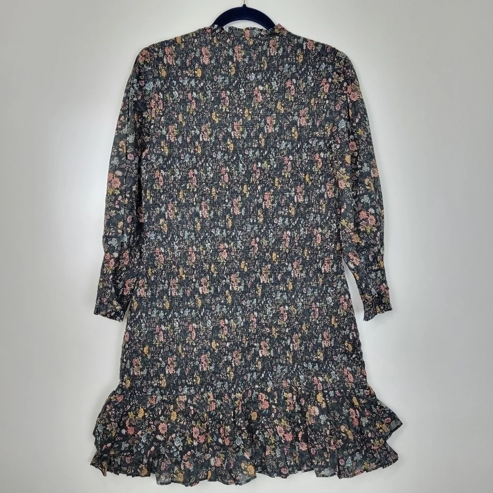 NWT Veronica Beard Farha Floral Smocked Ruffled Minidress Size 12 - Picture 7 of 15